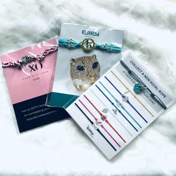 NWT Lot of 3 Effy Bracelet Royal Caribbean Rope Charm Collection - Picture 1 of 15
